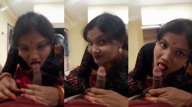Sexy looking bhojpuri bhabhi ji sucking kissing lund